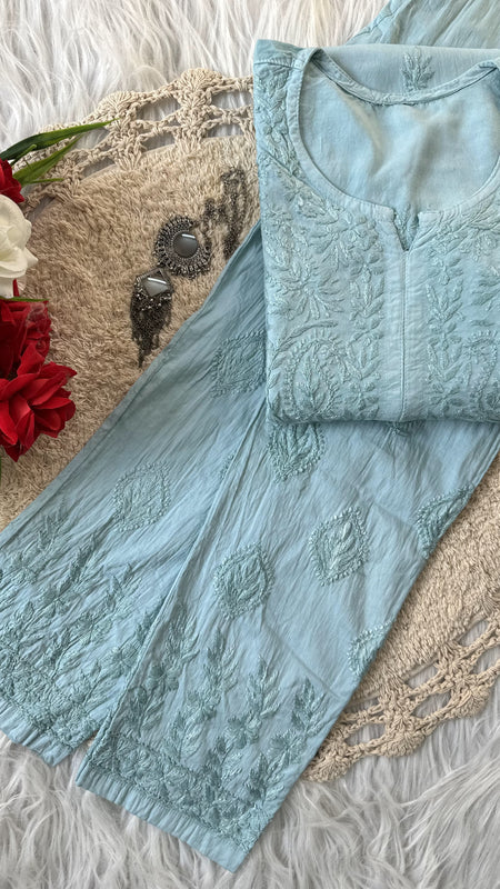 Razia Chikankar Hand Embroideredi Pant Set With Free Gift  💝  Inside