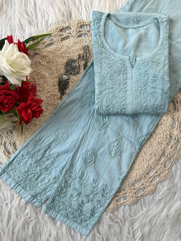 Razia Chikankar Hand Embroideredi Pant Set With Free Gift  💝  Inside