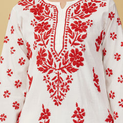CHANDERI CO-ORD SET WITH  COLOUR THREAD WITH FREE GIFT 💝  INSIDE