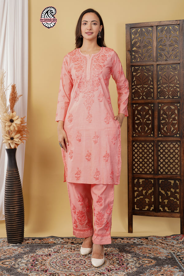 CHANDERI TONE WORK CO-ORD SET WITH FREE GIFT 💝  INSIDE