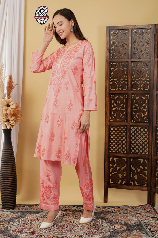 CHANDERI TONE WORK CO-ORD SET WITH FREE GIFT 💝  INSIDE