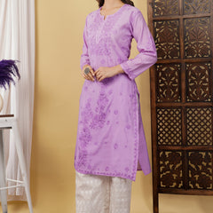CHANDERI KURTI WITH HEAVY WORK WITH FREE GIFT 💝  INSIDE