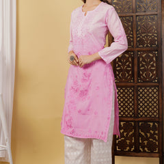 CHANDERI KURTI WITH HEAVY WORK WITH FREE GIFT 💝  INSIDE