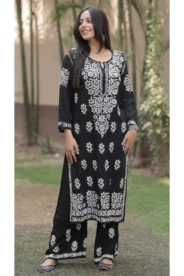 Evander Embroidery Rayon Co-ord Set