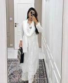 White modal embroidery full set ethenic wear