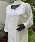 White modal embroidery full set ethenic wear