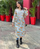 Door hand-embroidered malmal Kurti with gift💝 inside/ Door kurti