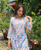 Door hand-embroidered malmal Kurti with gift💝 inside/ Door kurti