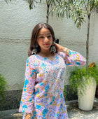 Door hand-embroidered malmal Kurti with gift💝 inside/ Door kurti