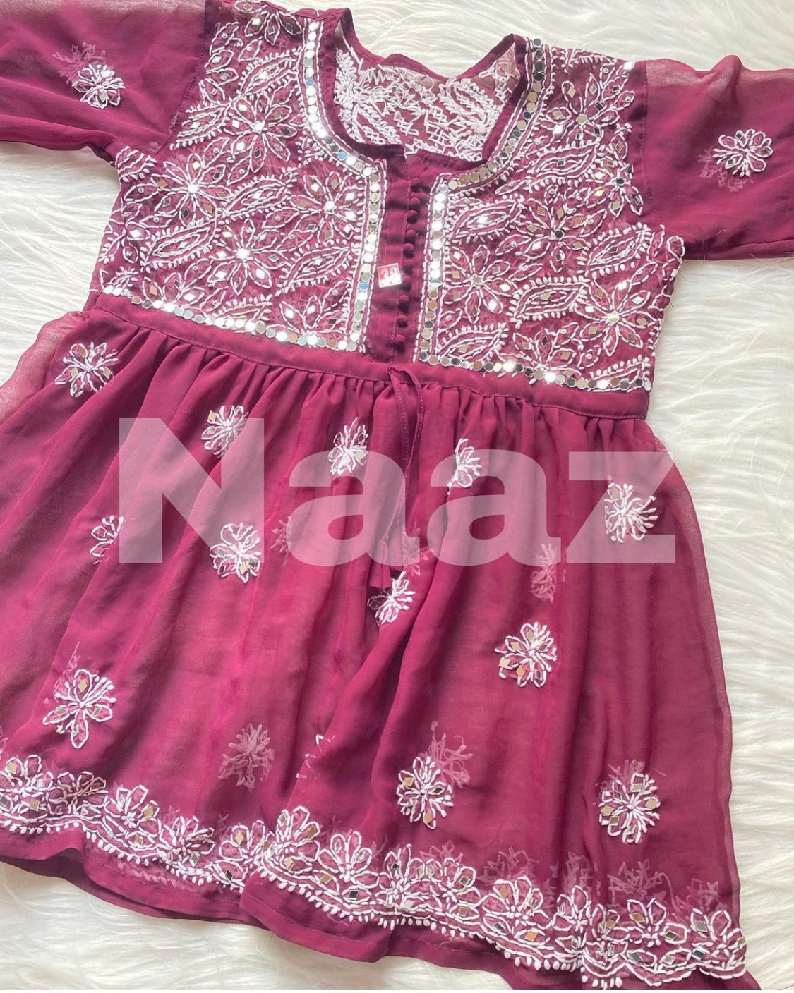 PICK ANY (2) SHORT MIROR KURTIES OF FRONT WORK