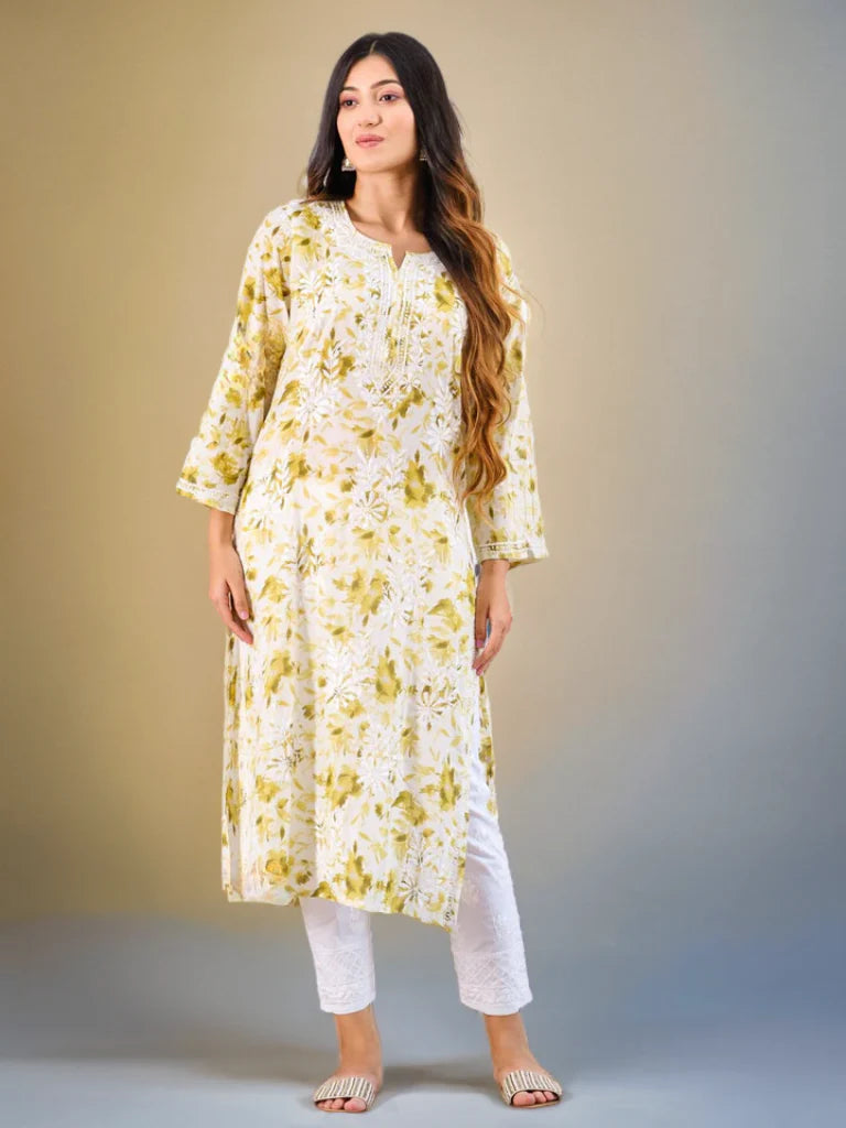 Neitra hand-embroidered malmal Kurti / Neitra kurti WITH FREE GIFT 💝 INSIDE