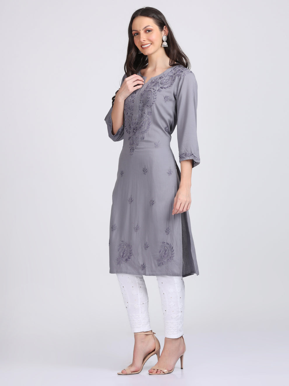 Versatile and Stylish Mukesh Embroidery in Rayon Kurti With Free Gift 💝 Inside