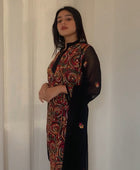 MULTI COLOR GEORGETTE KURTI WITH STOLE