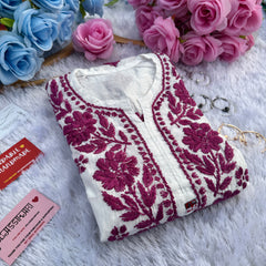 CHANDERI CO-ORD SET WITH  COLOUR THREAD WITH FREE GIFT 💝  INSIDE