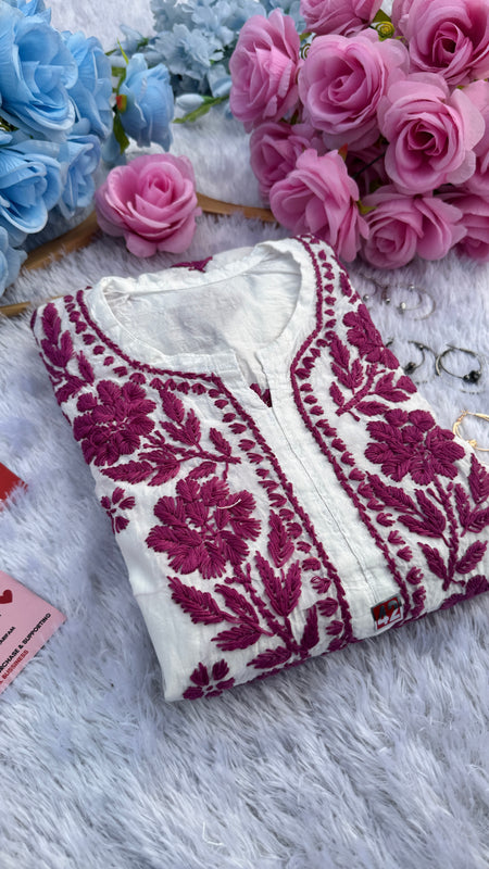 CHANDERI CO-ORD SET WITH  COLOUR THREAD WITH FREE GIFT 💝  INSIDE