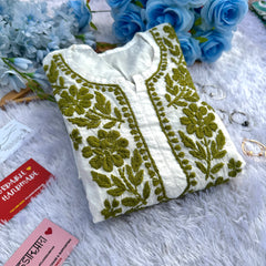 CHANDERI CO-ORD SET WITH  COLOUR THREAD WITH FREE GIFT 💝  INSIDE