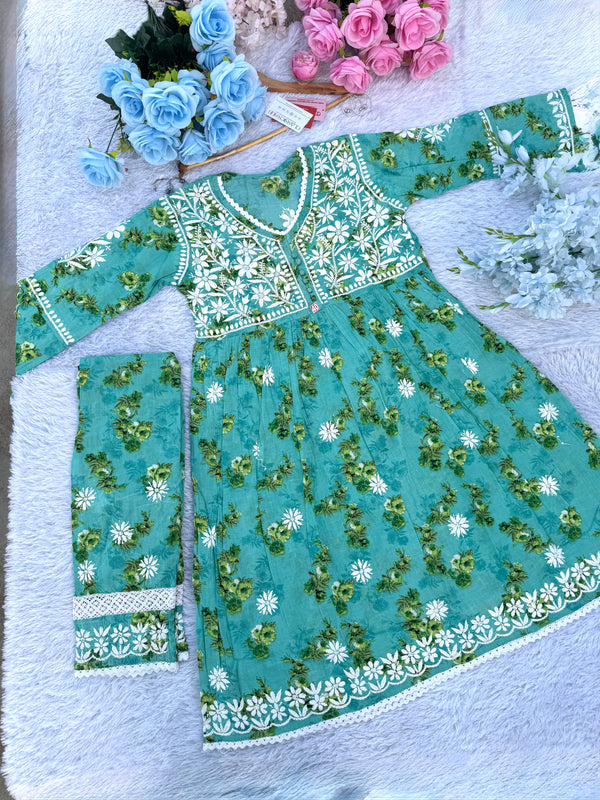 FLOWERPRINT AFGANI GOWN SET WITH FREE GIFT 💝  INSIDE