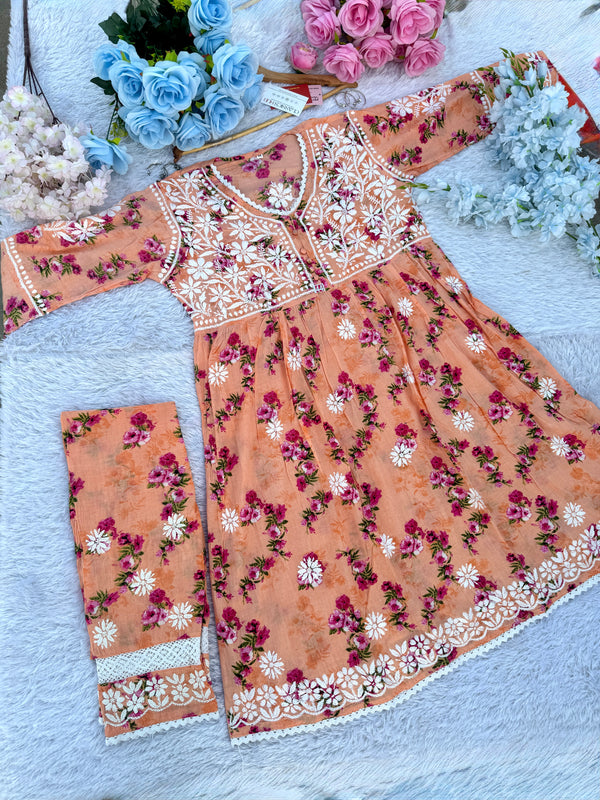 FLOWERPRINT AFGANI GOWN SET WITH FREE GIFT 💝  INSIDE