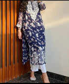 GEORGETTE PRINTED KURTI WITH INNER