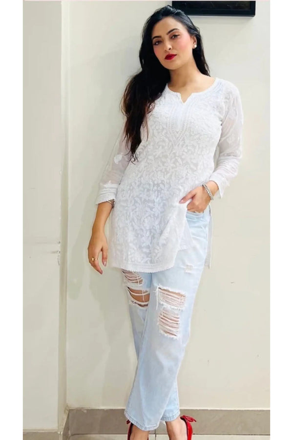 VISCOSE SHORT JAAL KURTI WITH FREE GIFT 💝 INSIDE