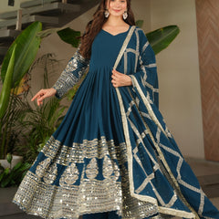 Elegant Heavy Embroidered Sequence Work Set