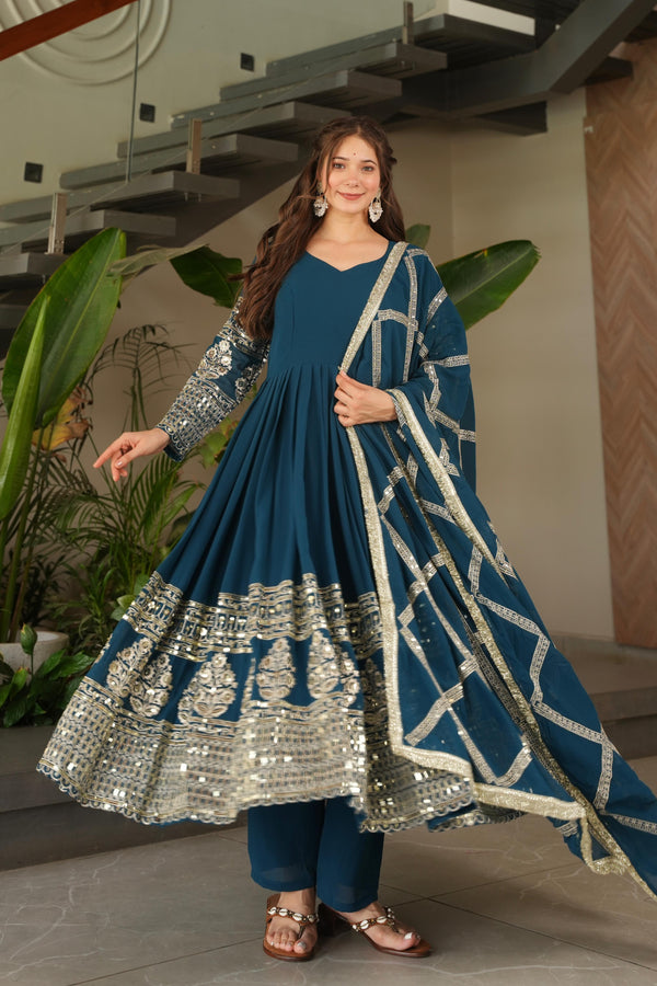 Elegant Heavy Embroidered Sequence Work Set
