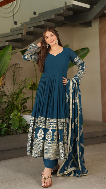 Elegant Heavy Embroidered Sequence Work Set