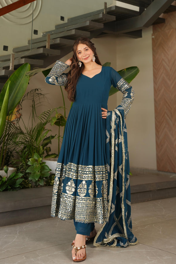 Elegant Heavy Embroidered Sequence Work Set