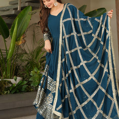 Elegant Heavy Embroidered Sequence Work Set