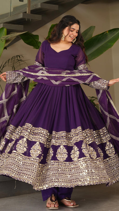 Elegant Heavy Embroidered Sequence Work Set