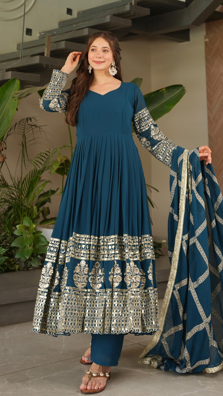 Elegant Heavy Embroidered Sequence Work Set