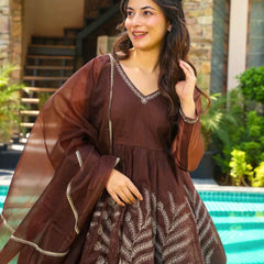 Beautiful Designer Set Witb Elegant Coding Embroidered Work