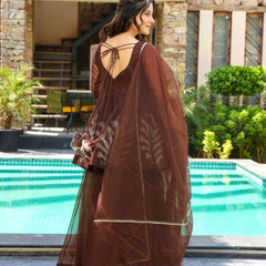 Beautiful Designer Set Witb Elegant Coding Embroidered Work