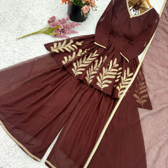 Beautiful Designer Set Witb Elegant Coding Embroidered Work