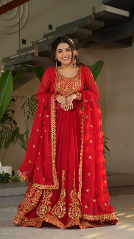 KAREENA GOWN WITH ZARIWOR AND DUPATTA