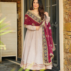 PREMIUM ISHANI DESIGNER READYMADE GOWN-DUPATTA