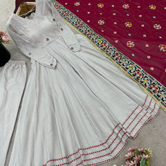PREMIUM ISHANI DESIGNER READYMADE GOWN-DUPATTA