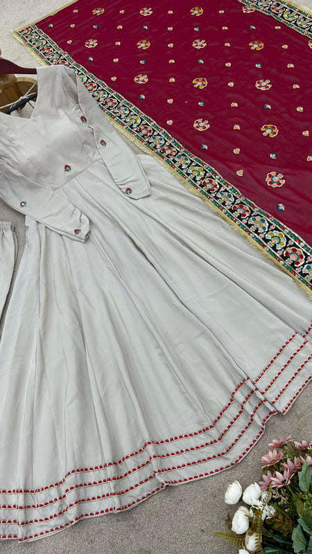 PREMIUM ISHANI DESIGNER READYMADE GOWN-DUPATTA