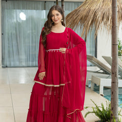 AYUSHI SHORT GOWN SET WITH DUPATTA