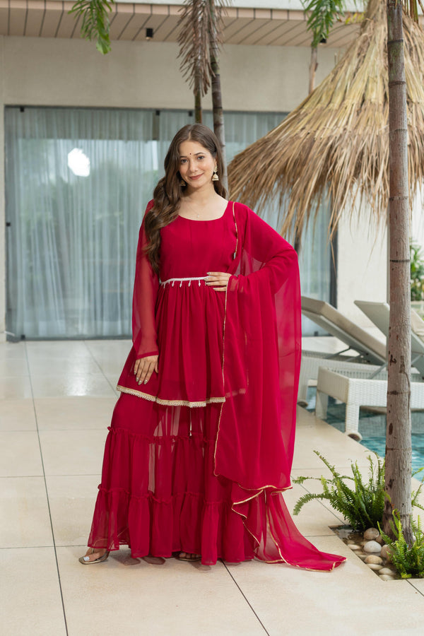 AYUSHI SHORT GOWN SET WITH DUPATTA