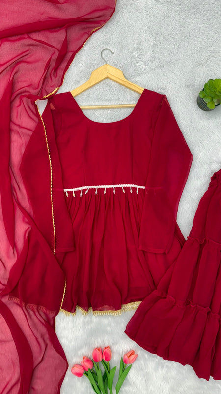 AYUSHI SHORT GOWN SET WITH DUPATTA