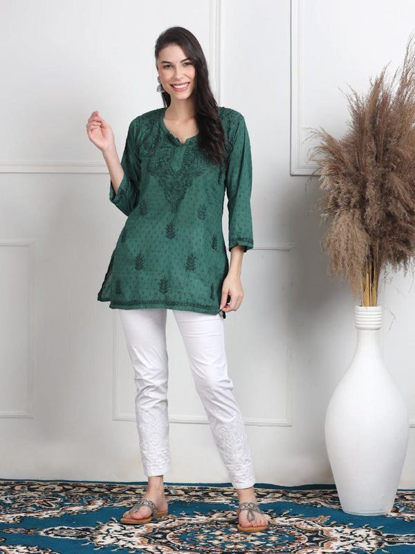 NAAZI SHORT COTTON HANDWORK KURTI