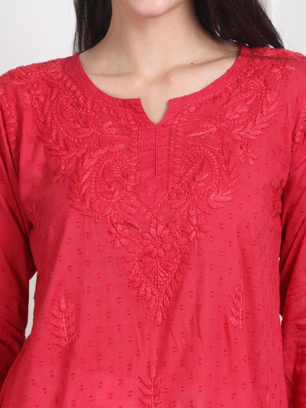 NAAZI SHORT COTTON HANDWORK KURTI