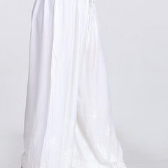 Chikankari Flared Free Size Rayon Plazzo
