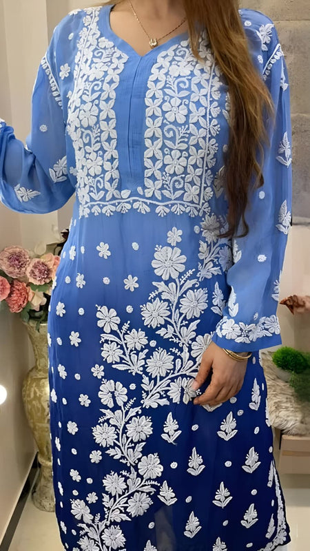 Viscose 3D Handwork Kurti / Viscose 3D kurti