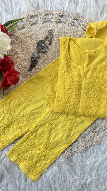 Razia Chikankar Hand Embroideredi Pant Set With Free Gift  💝  Inside