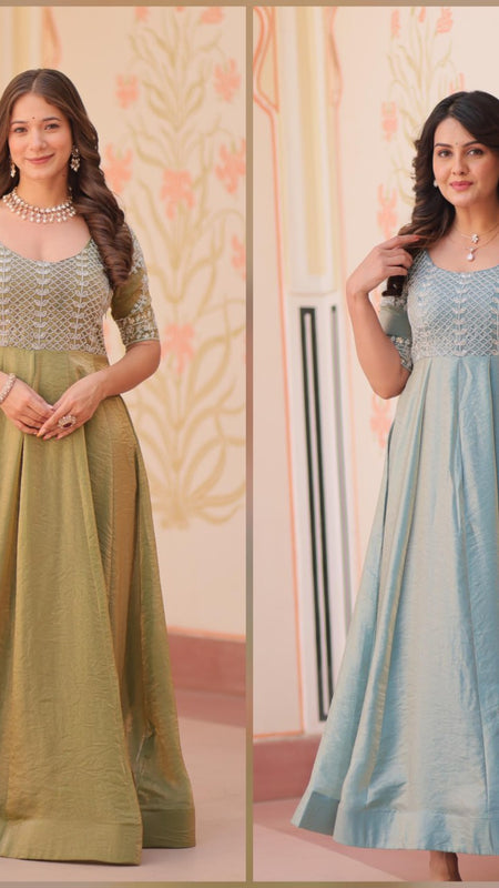 FENDY GOWN WITH EMBROIDERY WORK