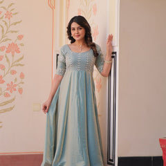 FENDY GOWN WITH EMBROIDERY WORK