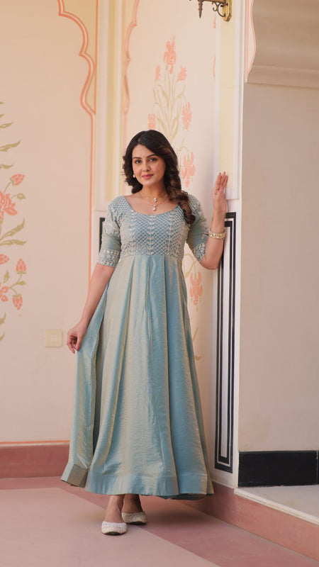 FENDY GOWN WITH EMBROIDERY WORK