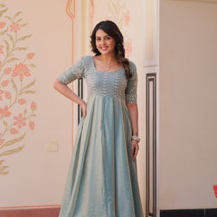 FENDY GOWN WITH EMBROIDERY WORK